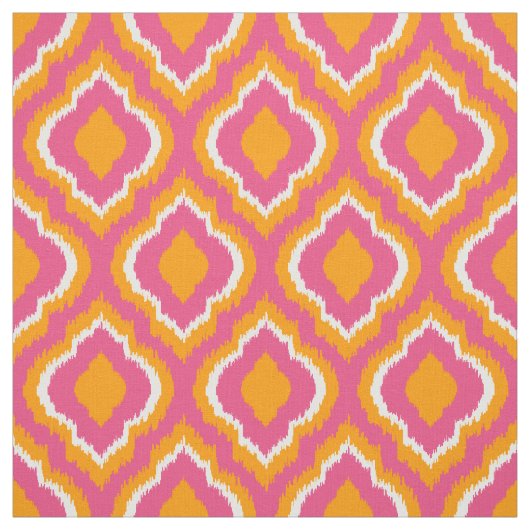 Rosa und Orange Ikat marokkanisch Stoff (Muster)