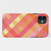 Rosa und orange kariertes Case-Mate iPhone hülle (Rückseite (Horizontal))
