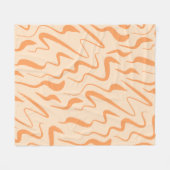 Rosa und orange Mitte Jh. Bio Wavy Strikes P Fleecedecke (Vorderseite (Horizontal))