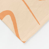 Rosa und orange Mitte Jh. Bio Wavy Strikes P Fleecedecke (Ecke)