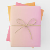 Rosa und Orange Ombre Geschenkpapier Set (Beispiel)