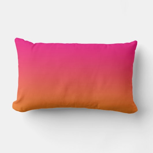 "Rosa und orange Ombre" Lendenkissen (Vorderseite)