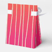 Rosa und Orange Ombre mit Begie Stripes Muster Geschenkschachtel (Rückseite)