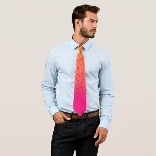 Rosa und orange Ombre rote Herzen Muster Krawatte