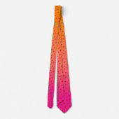 Rosa und orange Ombre rote Herzen Muster Krawatte (Rückseite)