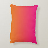 "Rosa und orange Ombre" Zierkissen (Rückseite(Vertikal))