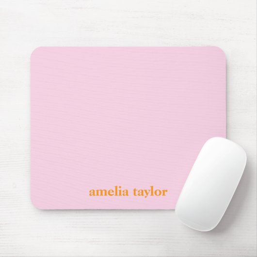 Rosa und orange personalisierter Lehrername Mousepad (Mit Mouse)