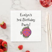 Rosa und Orange Polka-Dot-Fisch Serviette (Beispiel)