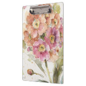 Rosa und orange Primel Klemmbrett (Links)