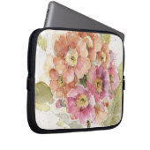 Rosa und orange Primel Laptopschutzhülle (Vorne Rechts)