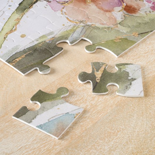 Rosa und orange Primel Puzzle (Seite)