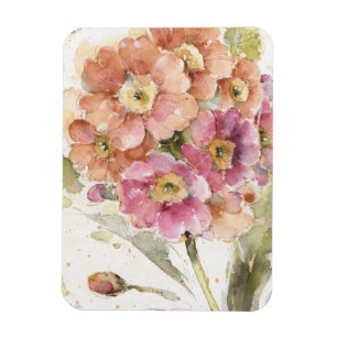 Rosa und Orange Primrose Magnet
