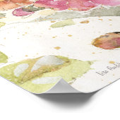 Rosa und Orange Primrose Poster (Ecke)