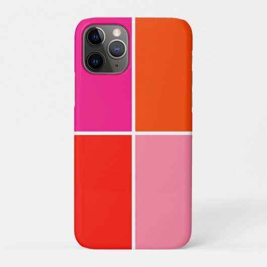 Rosa und orange Quadrate Case-Mate iPhone Hülle (Rückseite)
