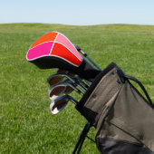 Rosa und orange Quadrate Golf Headcover (In SItu)