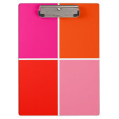 Rosa und orange Quadrate Klemmbrett (Vorderseite)