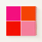 Rosa und orange Quadrate Notizblock (Rückseite)