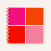 Rosa und orange Quadrate Notizblock (Vorderseite)