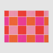 Rosa und orange Quadrate Seidenpapier (Vorderseite)