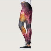 Rosa und orange Rauchexplosion Leggings (Links)