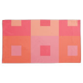 Rosa und orange Rechtecke Kissenbezug (Vorderseite-Rechts)