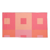 Rosa und orange Rechtecke Kissenbezug (Rückseite-Links)