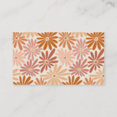 Rosa und orange Retro Blütendusche Begleitkarte (Rückseite)