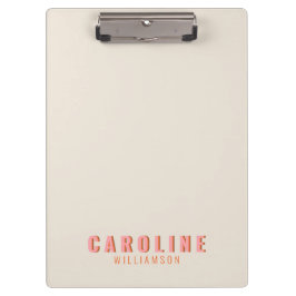 Rosa und orange Retro Typografie Kreativ Moderne Klemmbrett