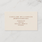 Rosa und orange Retro Typografie Kreativ Moderne Visitenkarte (Rückseite)