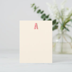 Rosa und Orange Retro-Typografie Monogramm Anfangs Mitteilungskarte