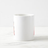 Rosa und orange Retro-Typografie-Monogramm-Initial Kaffeetasse (Mittel)