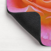 Rosa und orange Rose Mauspad (Ecke)