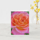 Rosa und orange Rose Personalisierte Grußkarte Karte (Gelbe Blume)