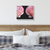 Rosa und orange Scallops Leinwanddruck (Insitu (Schlafzimmer))