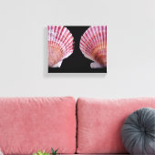 Rosa und orange Scallops Leinwanddruck (Insitu (Wohnzimmer))