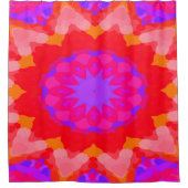 Rosa und orange Sternexplosion Duschvorhang (Vorderseite)