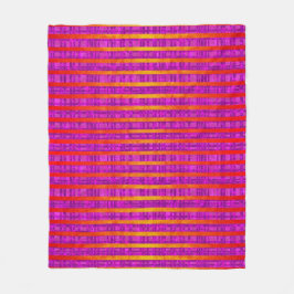 Rosa und Orange, Streifen und Kariert Fleecedecke