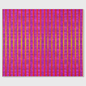 Rosa und Orange, Streifen und Kariert Geschenkpapier (Flach)