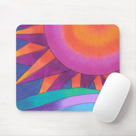 Rosa und orange Sun Mousepad (Mit Mouse)