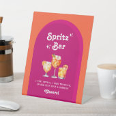 Rosa und Orange Sunset Retro Spritz Bar Sockelschild (In SItu)