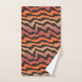 Rosa und Orange Tigerstreifen Badhandtuch Set (Handtuch)