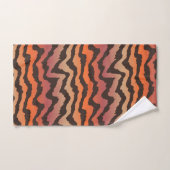 Rosa und Orange Tigerstreifen Badhandtuch Set (Handtuch)