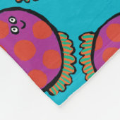 Rosa und orange Tupfen-Fische Fleecedecke (Ecke)