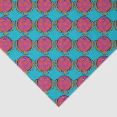 Rosa und orange Tupfen-Fische Seidenpapier (Ausschnitt)