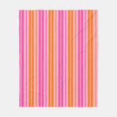 Rosa und orange vertikal gestreift Design Fleecedecke (Vorderseite)