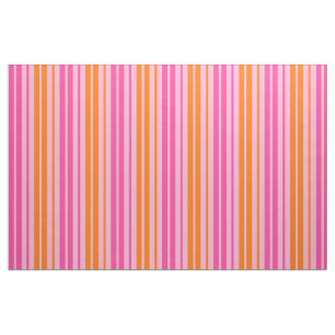 Rosa und orange vertikale Streifen Design Stoff