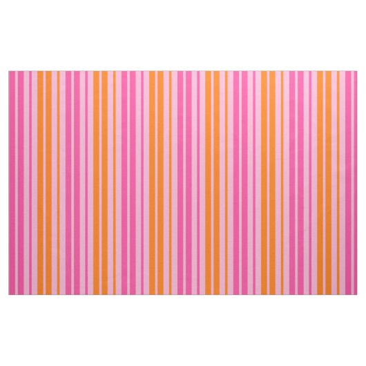 Rosa und orange vertikale Streifen Design Stoff (Fat Quarter (45,7 x 55,9 cm))