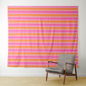 Rosa und orange vertikale Streifen Design Wandteppich (Beispiel (Horizontal))