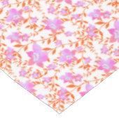 Rosa und orange Watercolor-Blumen Tischdecke (Schrägansicht)