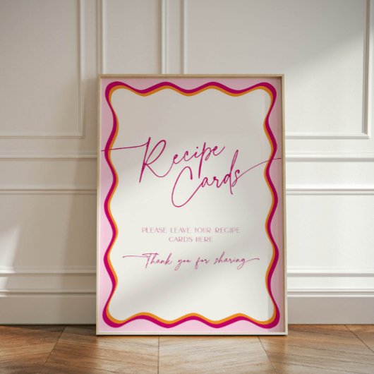 Rosa und orange weiße Grenzrezeptoren Sockelschild